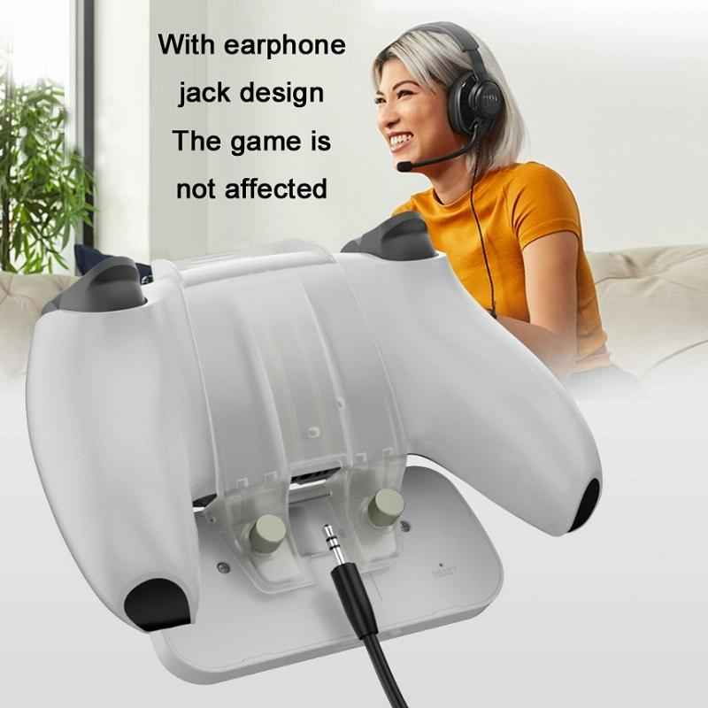 NNEIDS Wireless Bluetooth Gamepad With Headphone Jack For Ps5 - White